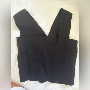 Black Seek the Label Ribbed Tank Top